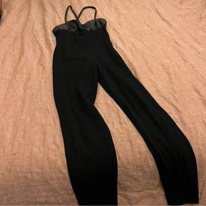 FIRENZE SANTA BARBARA leather bodice jumpsuit